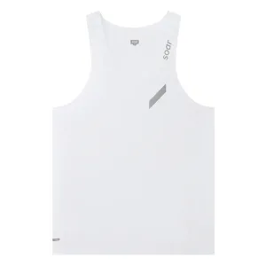 Men's Race Vest White Compression Fit