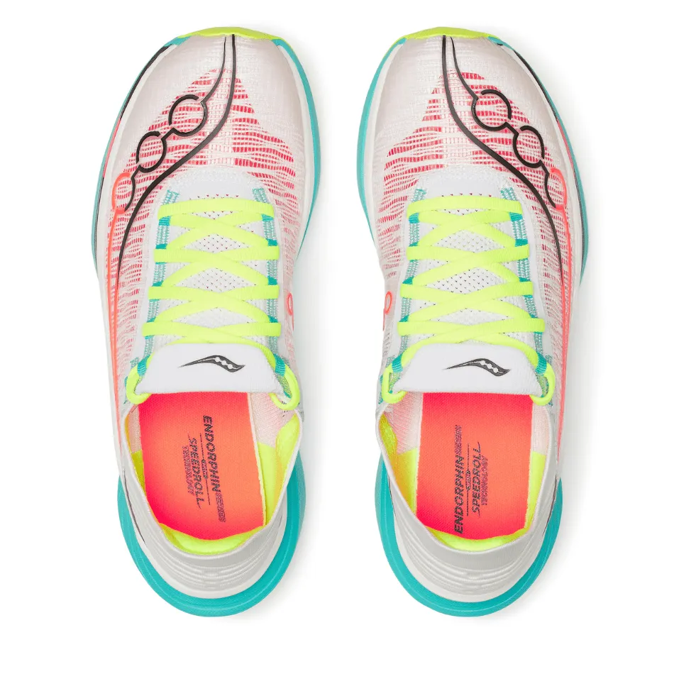 Multi - purpose jogging in park Saucony Unisex Endorphin Elite 2 Running Shoes in White/Mutant AW25