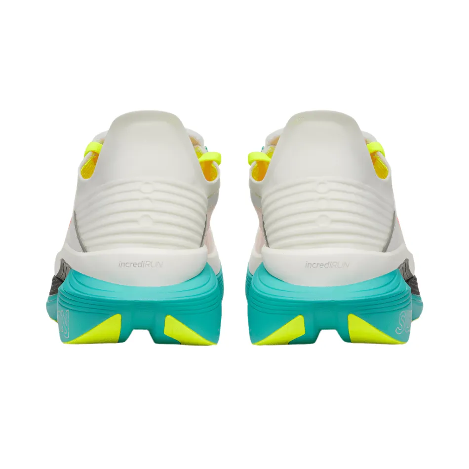 Saucony Unisex Endorphin Elite 2 Running Shoes in White/Mutant AW25 Rolling Gait canvas - upper shoes