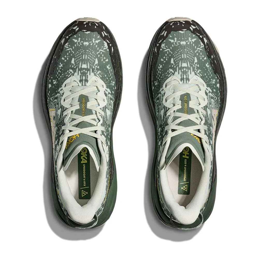 Men's Speedgoat 6 GTX Trail Running Shoe - Sea Glass/Fern - Regular (D) Eco Friendly Recycled Components