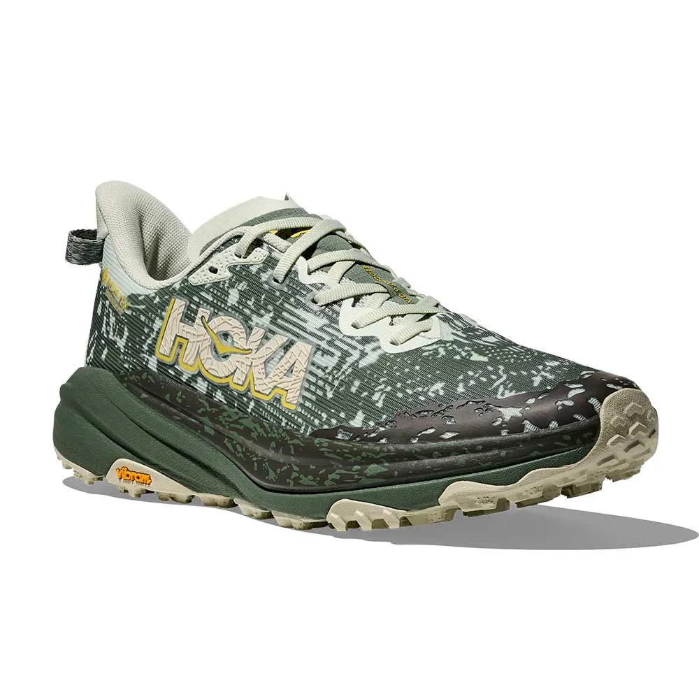 breathable insole reflective trail sneakers Men's Speedgoat 6 GTX Trail Running Shoe - Sea Glass/Fern - Regular (D)