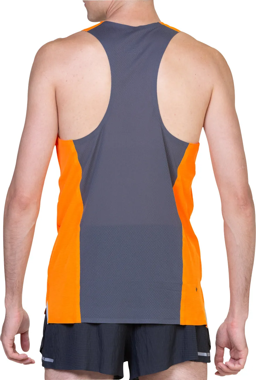 Ronhill Tech Race Mens Running Vest - Orange Durable Stitching