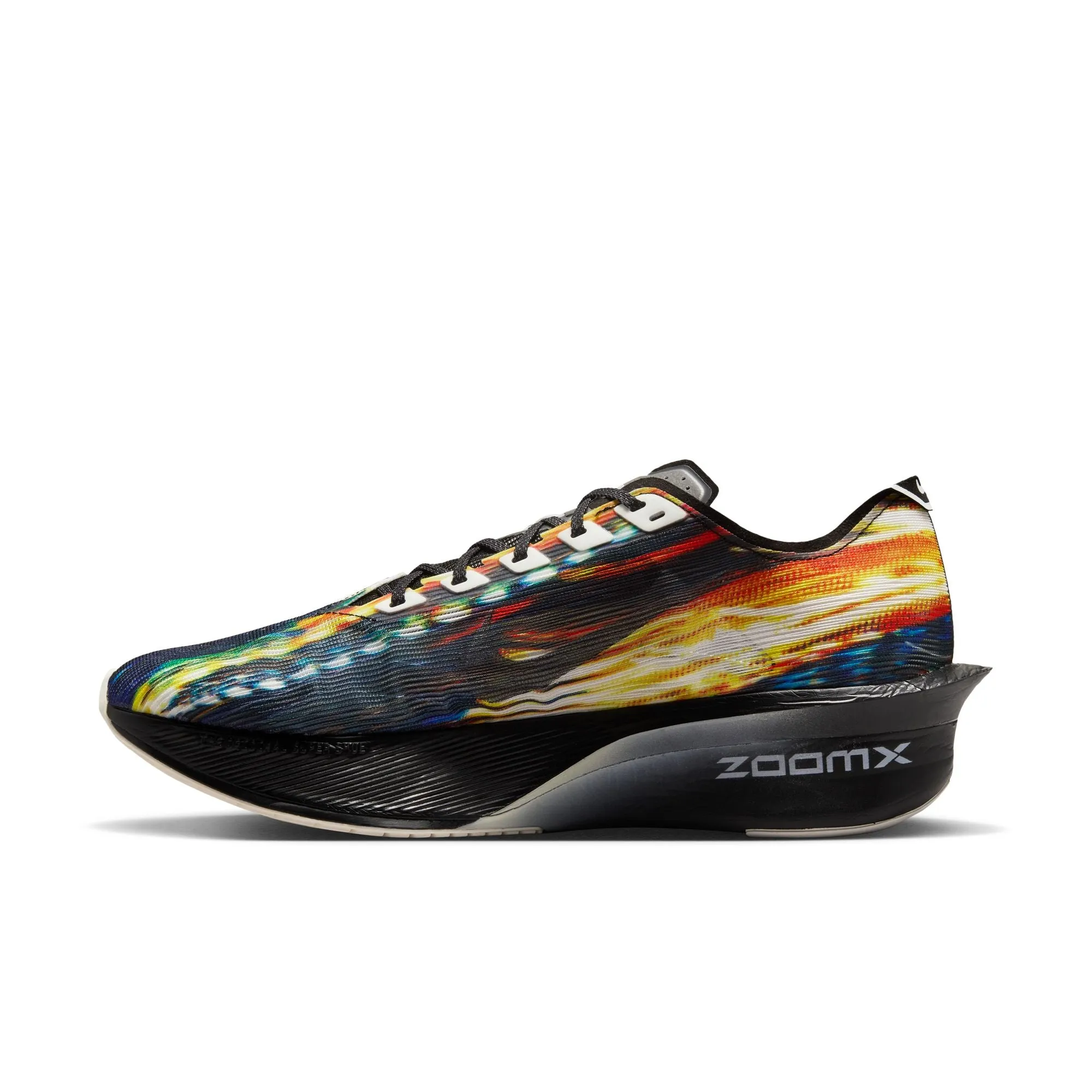 Men's Vaporfly 4 Running Shoes Multi-Colour / White / Sail / Black running in a coastal area shoes