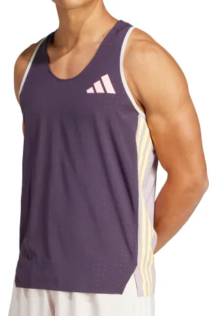 land based adidas Adizero Promo Mens Running Vest - Purple