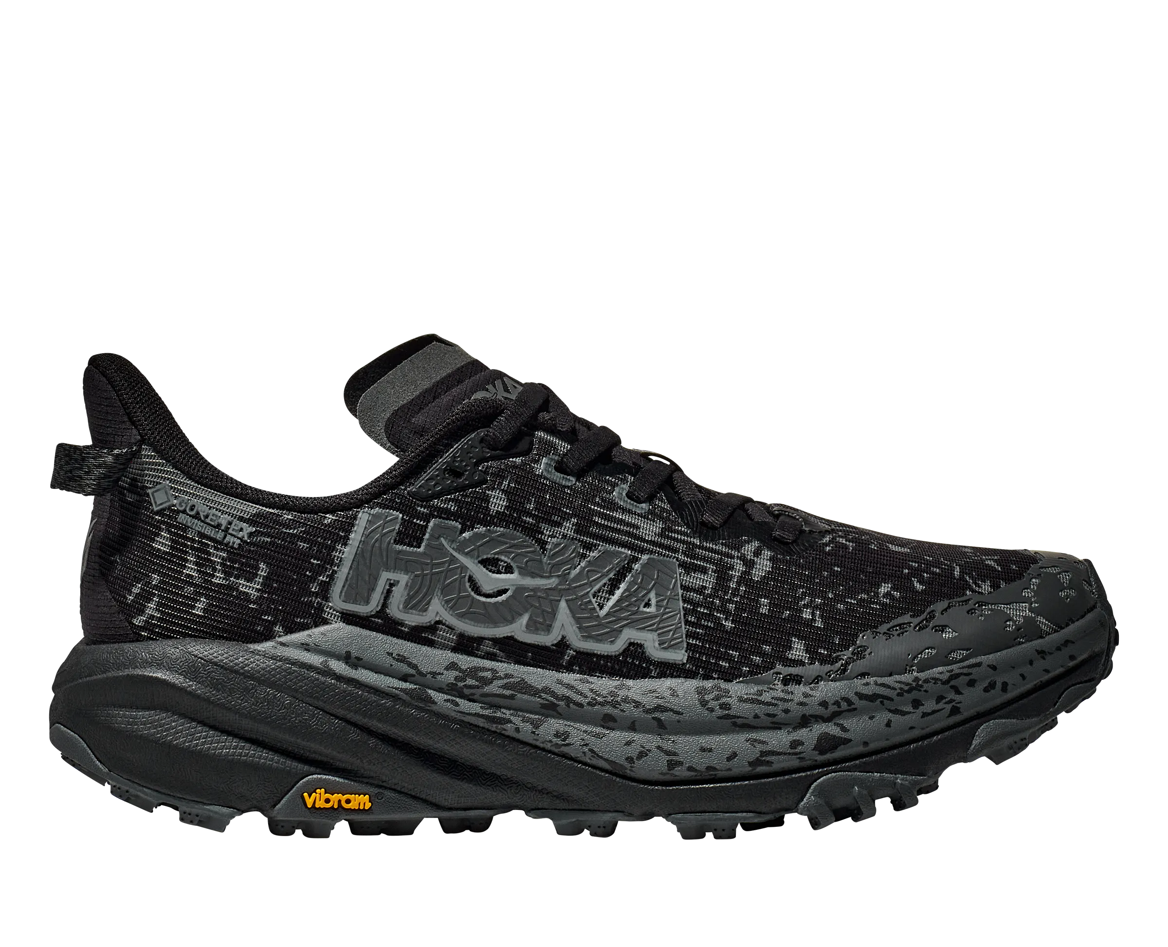 endurance marathon sneakers Men's Speedgoat 6 GTX (BCKT - Black/Outer Orbit)