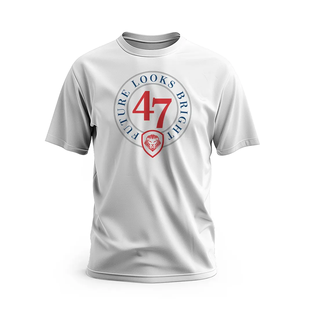 Future Looks Bright White Inauguration Short Sleeve T-Shirt Sustainable Packaging Beach relaxation