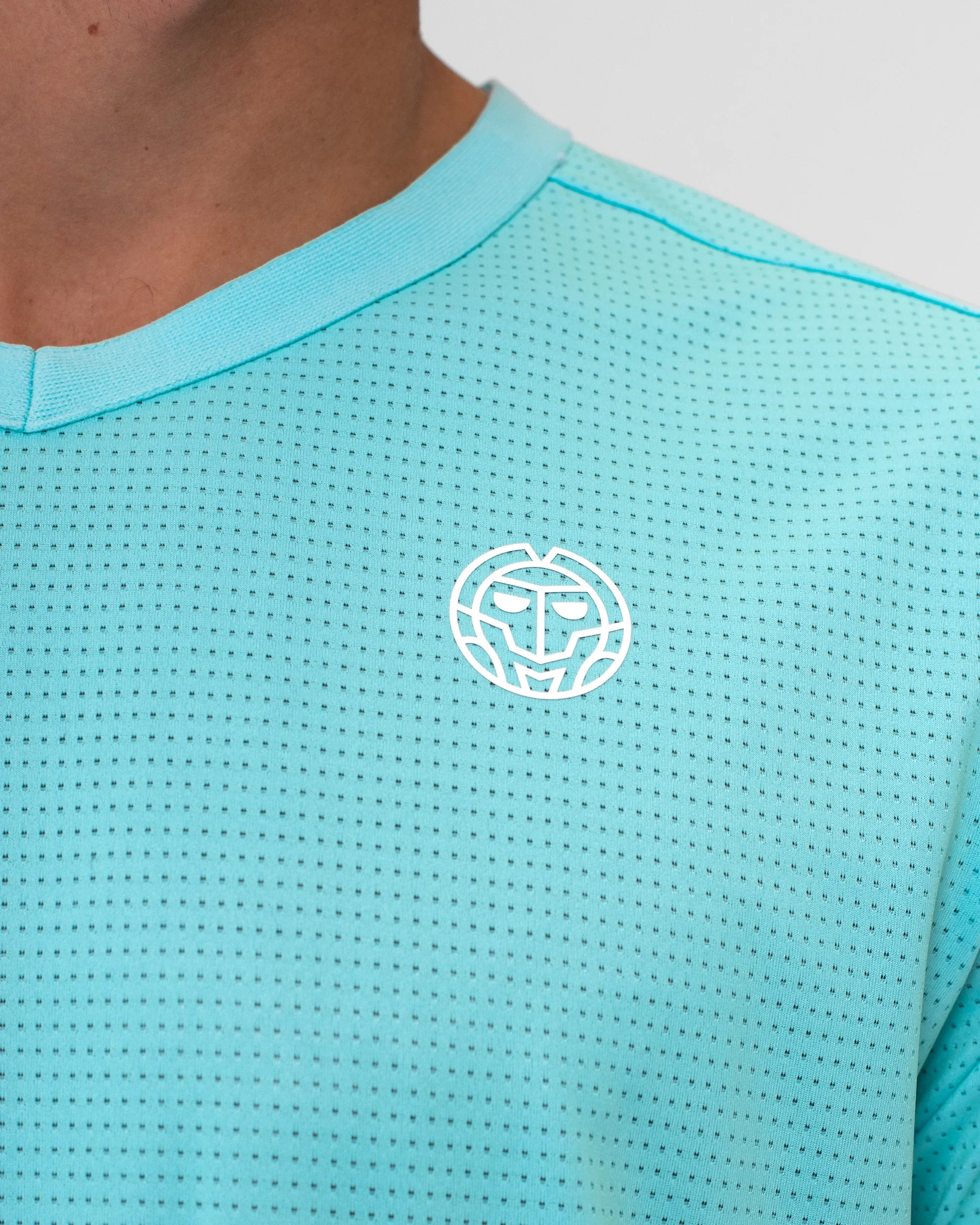 Melbourne Aqua V-Neck Tee Clean Cut