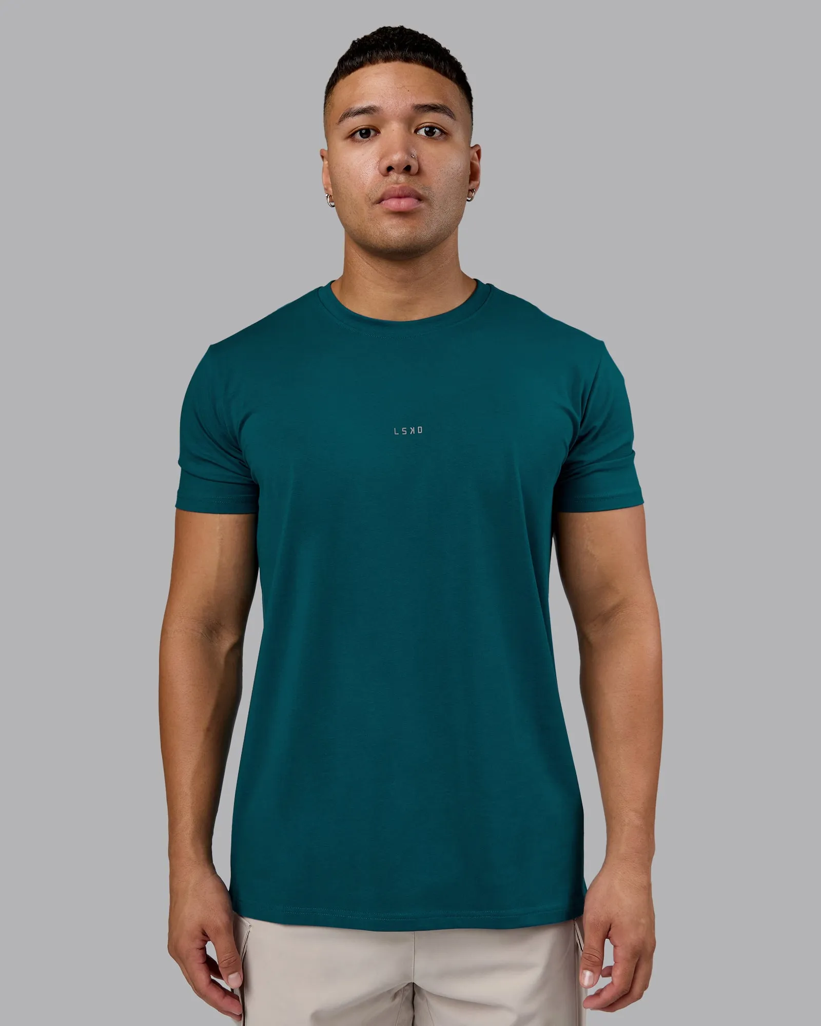 OversizedSilhouette Timeless Fashion Base FLXCotton Tee - Blue Coral