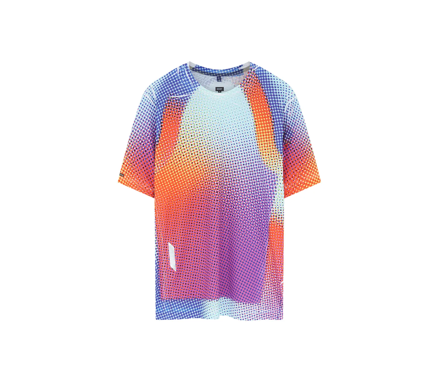 Active Essentials Men's Printed Tech T | Blue/Rainbow Dot