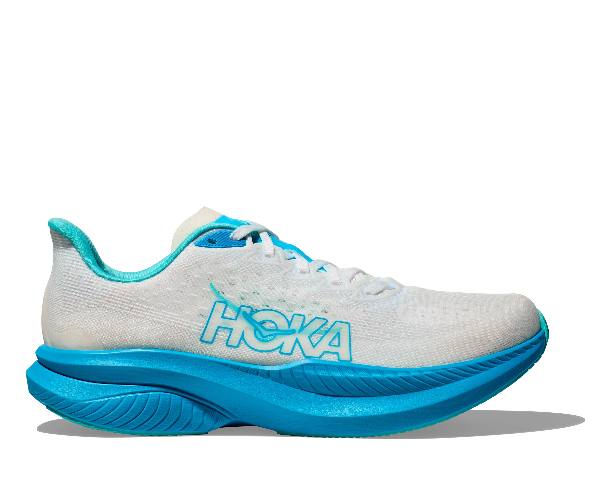 Men's Mach 6 (WKY - White/Skyward Blue) hidden lacing shoes