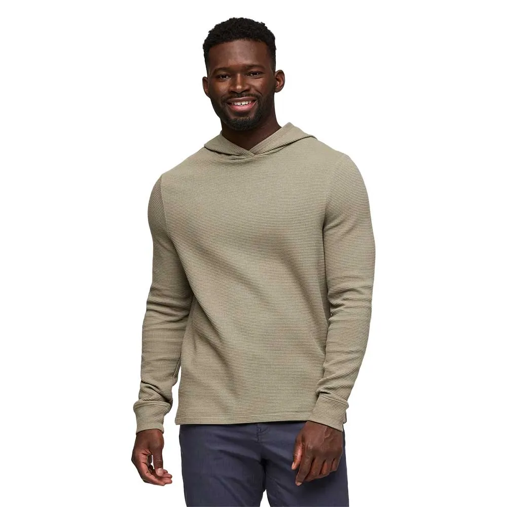 Men's Atajo Long Sleeve Waffle Hoodie - Stone Cozy Feel