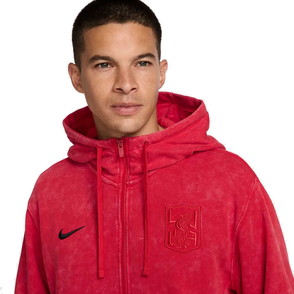 product sustainability impact Bold Print Men's Liverpool FC Club Hoodie - University Red/Black