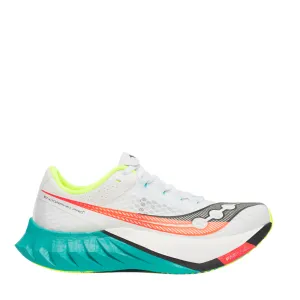energy - returning technology shoes Saucony Men's Endorphin Pro 4 Running Shoes in White/Mutant AW25