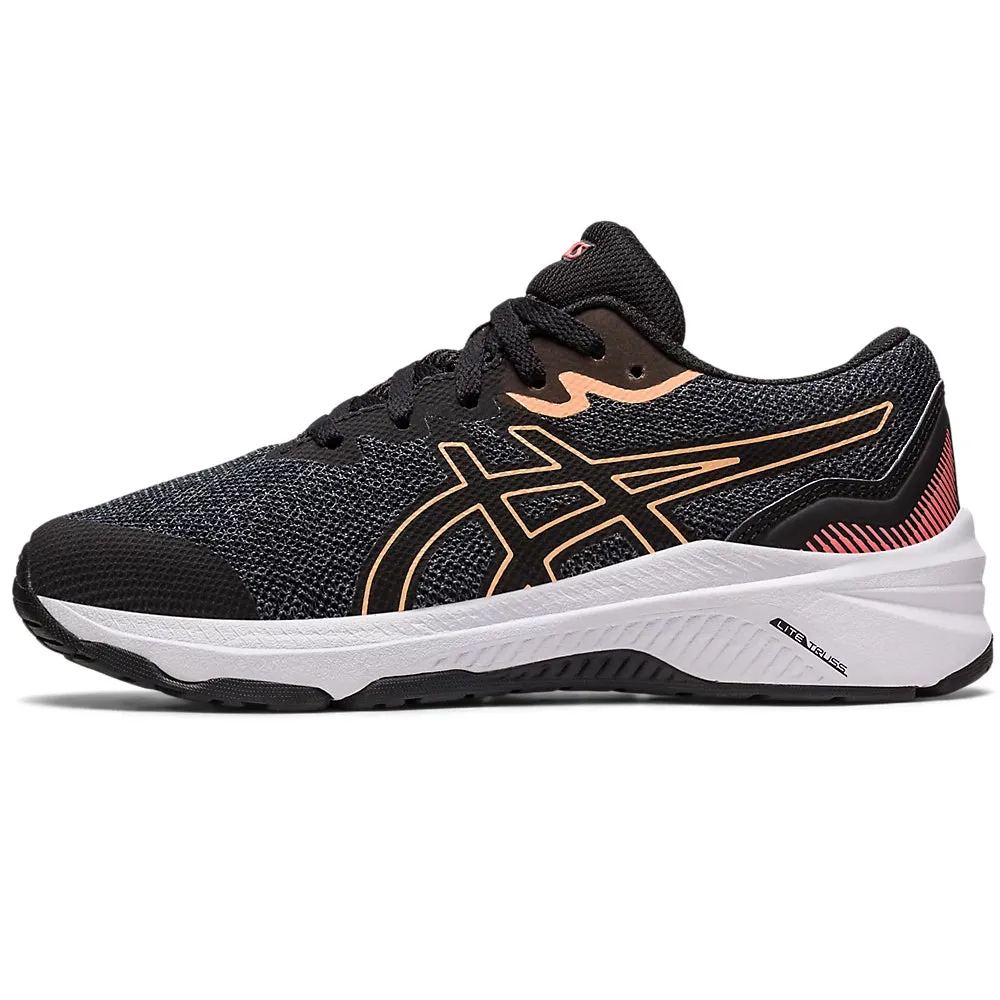 Asics Kids GT-1000 11 GS Running Shoes Black / Papaya Compression Resilience