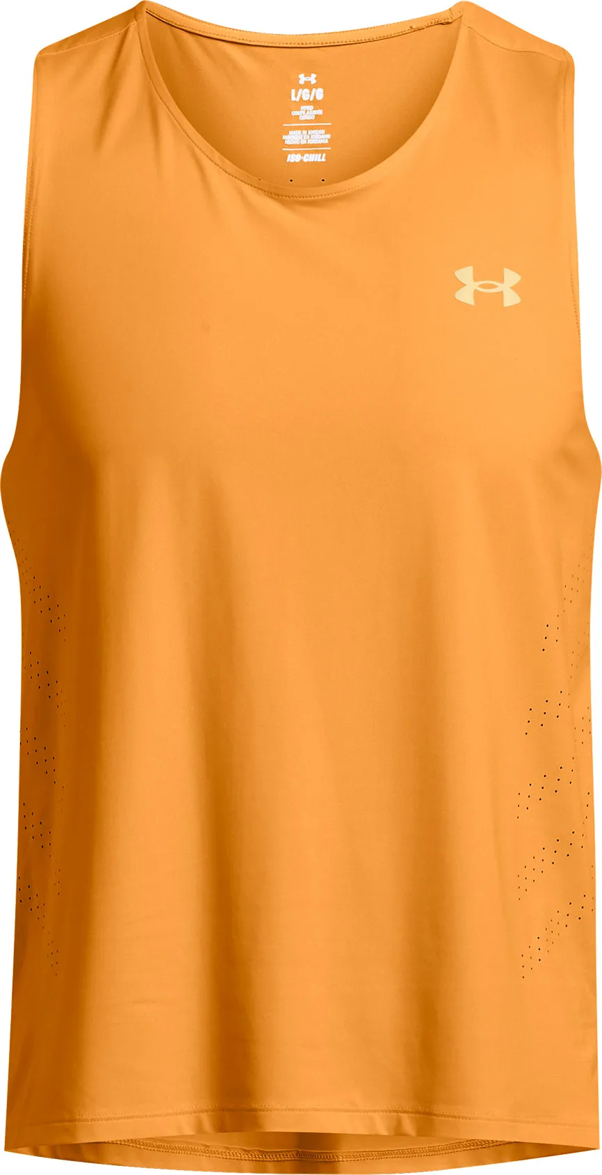 Durable Stitching Anti Slip Bands Under Armour Launch Elite Mens Running Vest - Orange