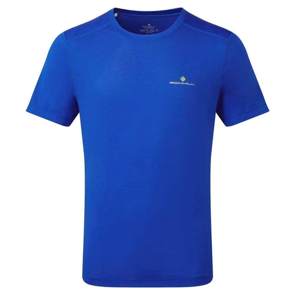 Light Fashion Classic Wearable Ronhill Tech Short Sleeve Tee (Mens) - Azurite/Citrus