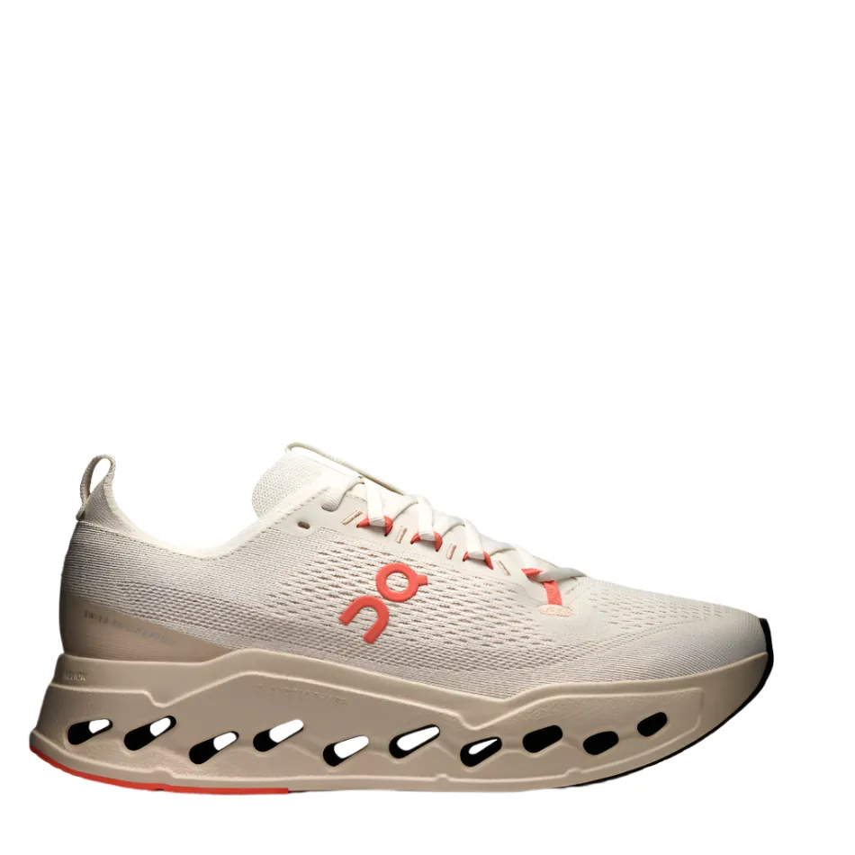 On Men's Cloudsurfer Max Running Shoes in Ivory/Salmon AW25 bounce - providing shoes