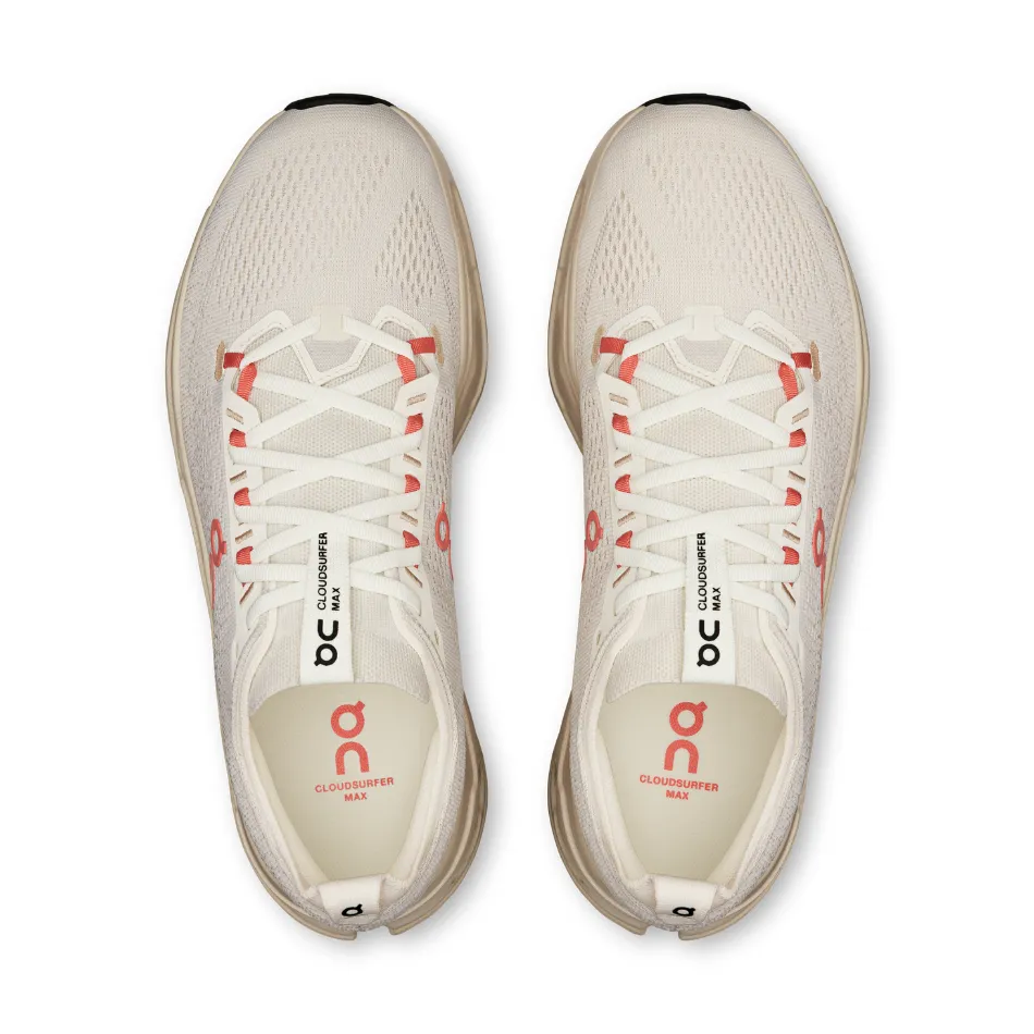 professional - recommended High Rebound EVA On Men's Cloudsurfer Max Running Shoes in Ivory/Salmon AW25