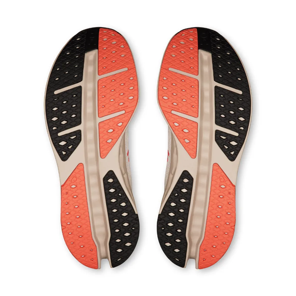 On Men's Cloudsurfer Max Running Shoes in Ivory/Salmon AW25 Speed Edge removable - insole shoes