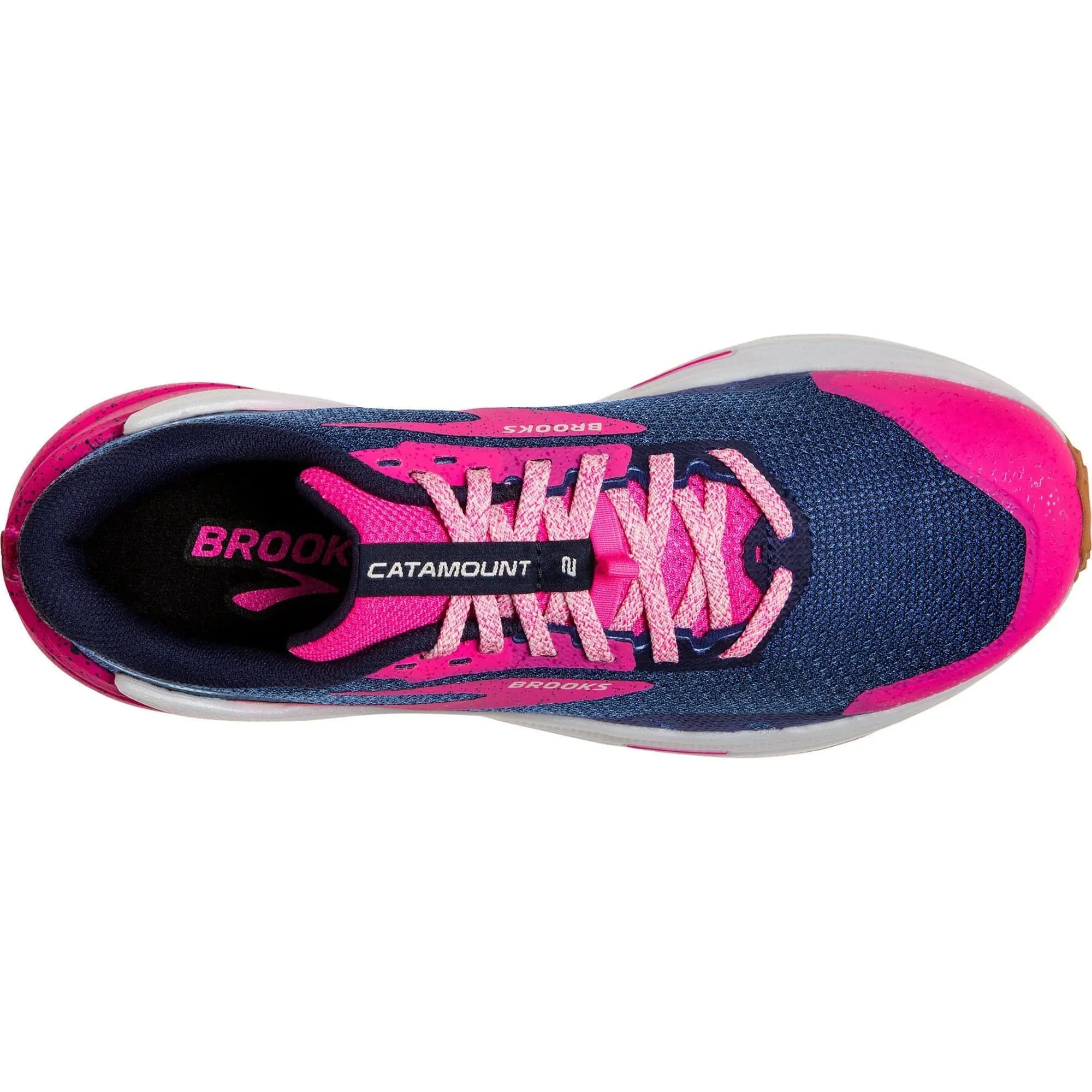 Brooks Catamount 2 Womens Trail Running Shoes - Navy Cushioned Midsole