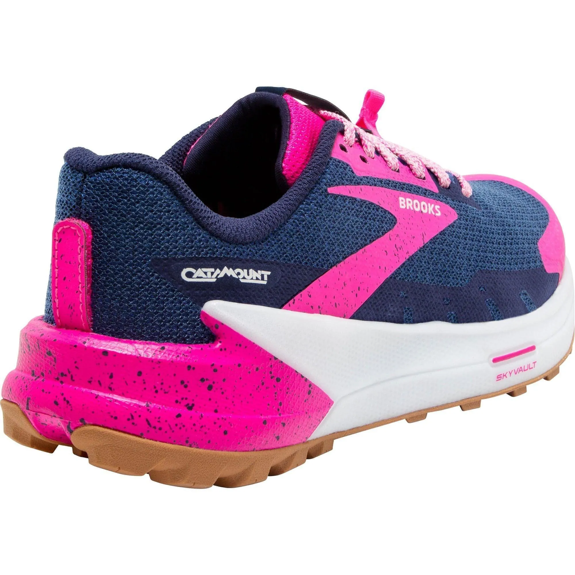 Brooks Catamount 2 Womens Trail Running Shoes - Navy Reflective Safety Details