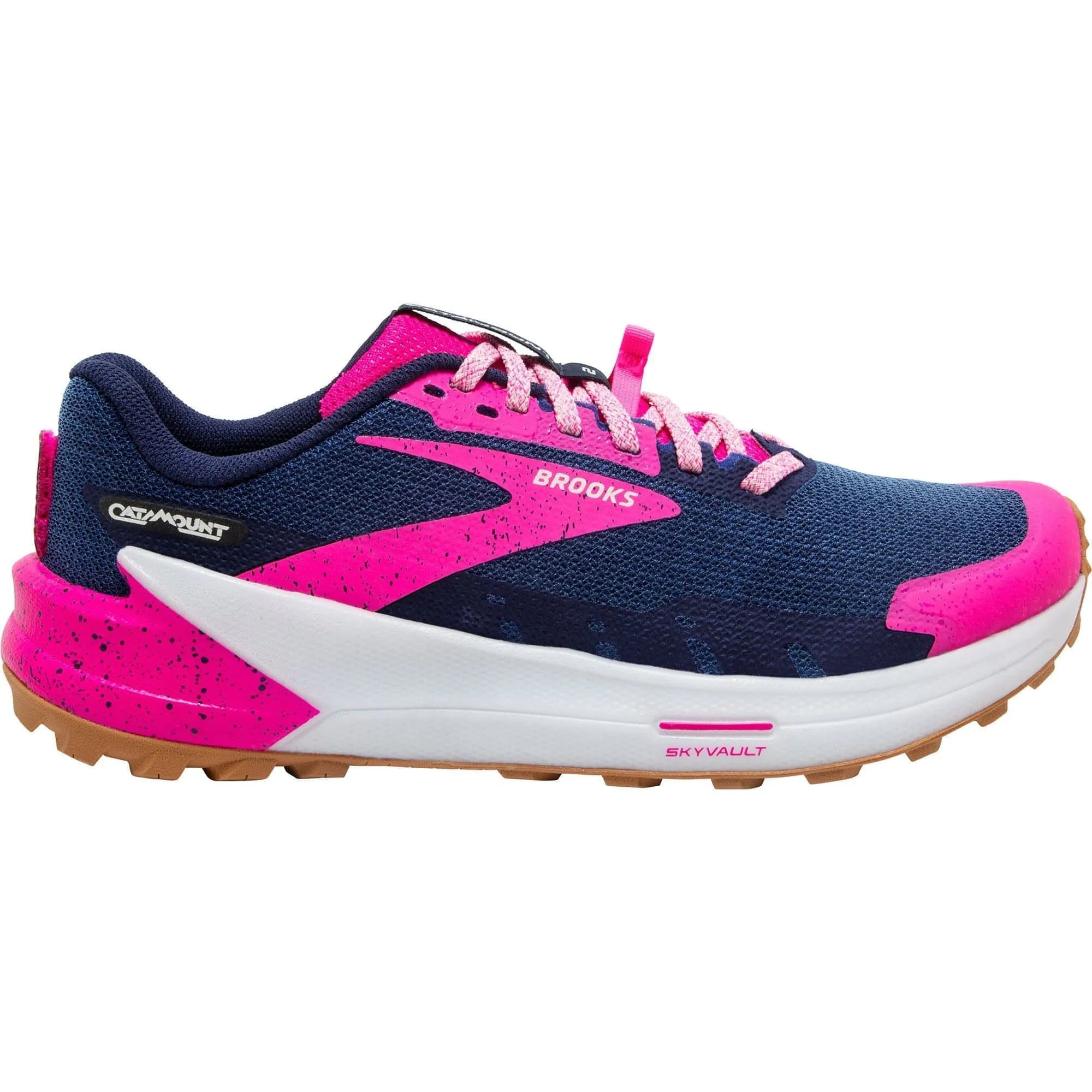 Brooks Catamount 2 Womens Trail Running Shoes - Navy Arch Support Tech