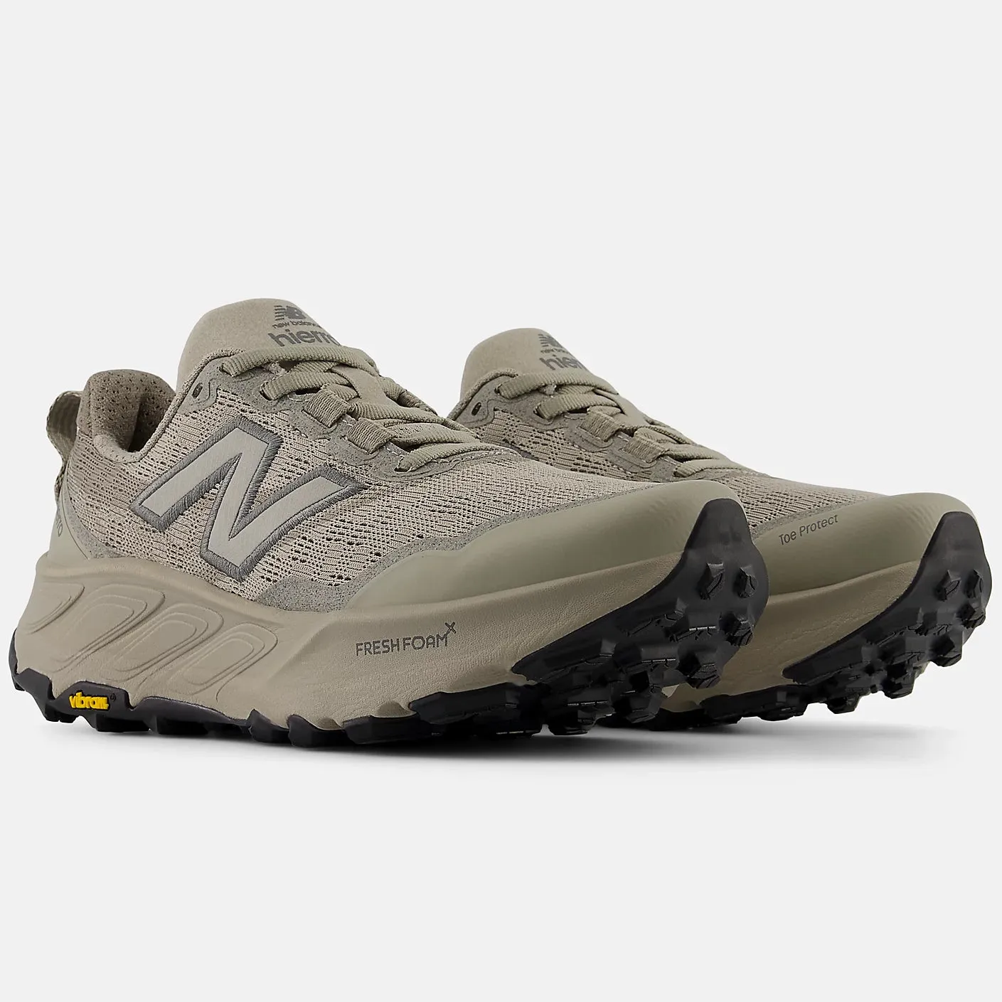 Men's Fresh Foam X Hierro v9 Trail Running Shoes Arid Stone / Castlerock off trail sneakers Stabilizing Outrigger