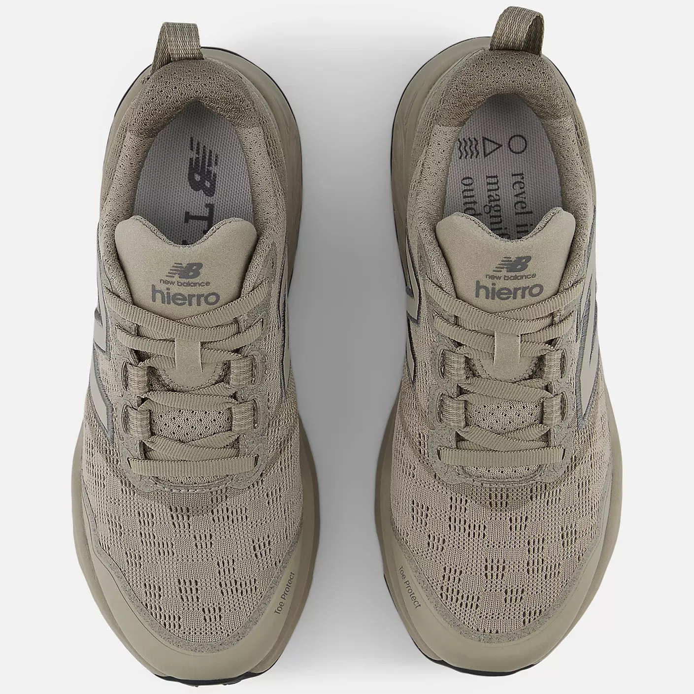 Men's Fresh Foam X Hierro v9 Trail Running Shoes Arid Stone / Castlerock Multi Terrain Traction Pattern Arch contour