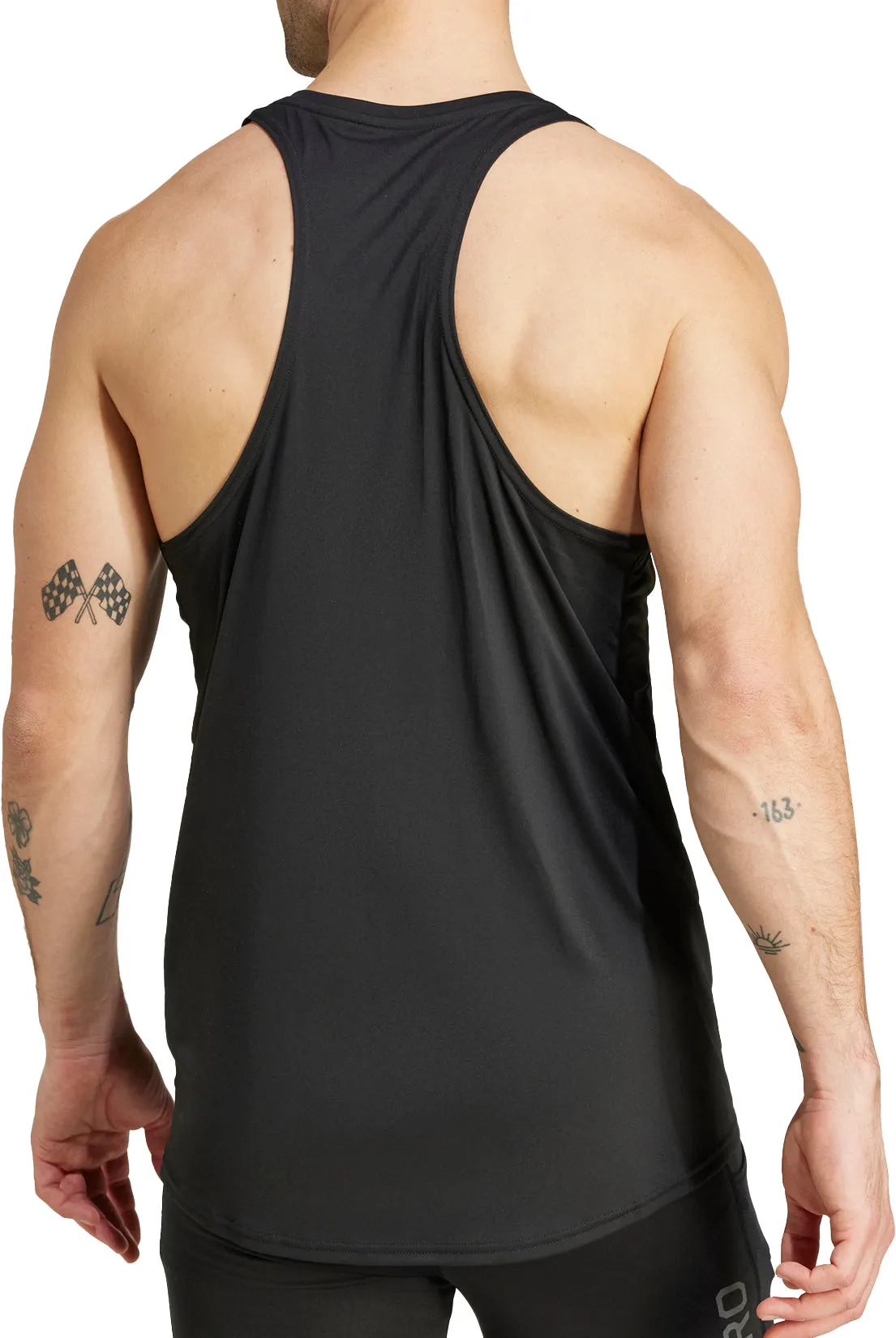 adidas Adizero Essentials Mens Running Vest - Black Airflow Ventilation