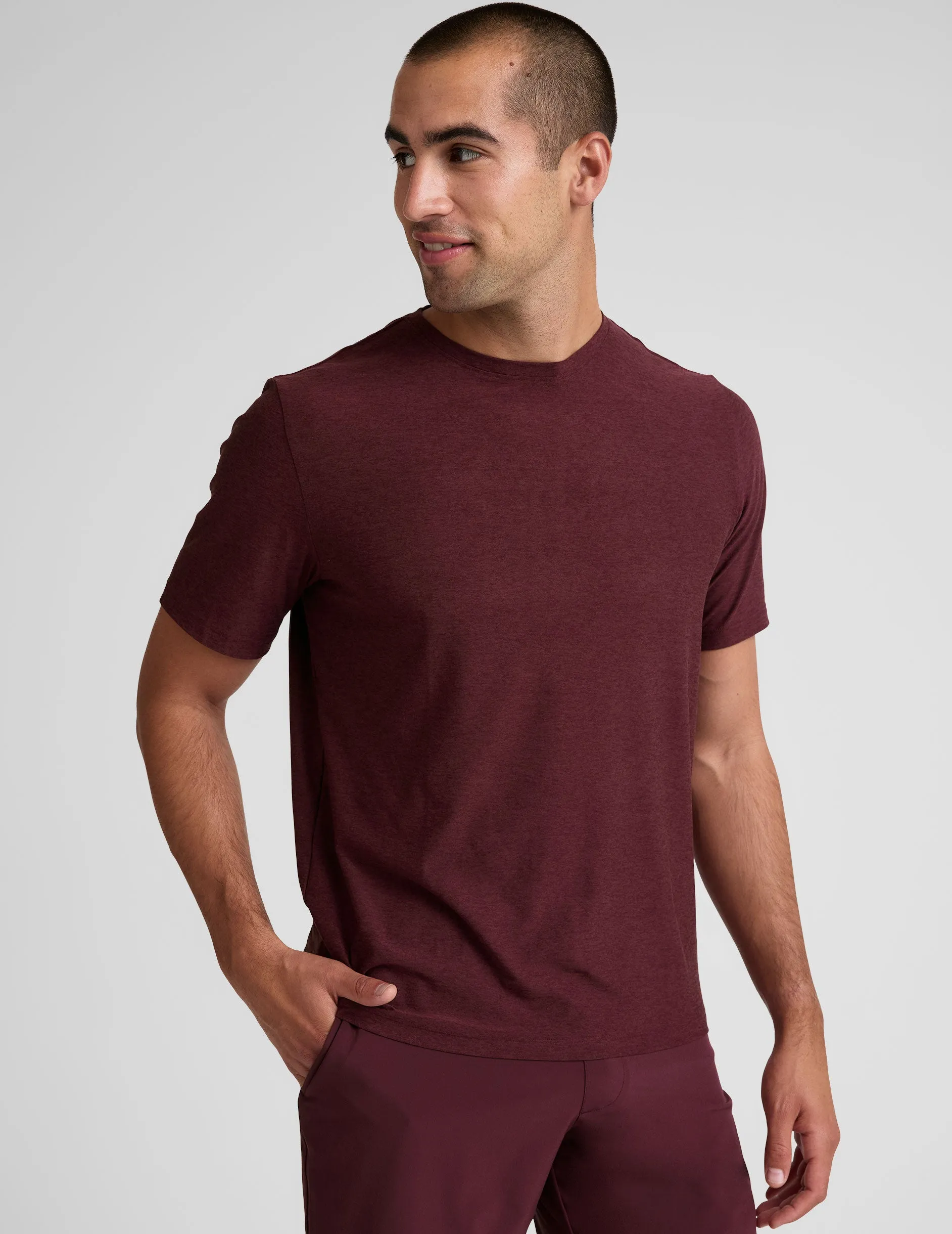 Ribbed Collar Design Always Beyond Men's Crew Tee 2.0