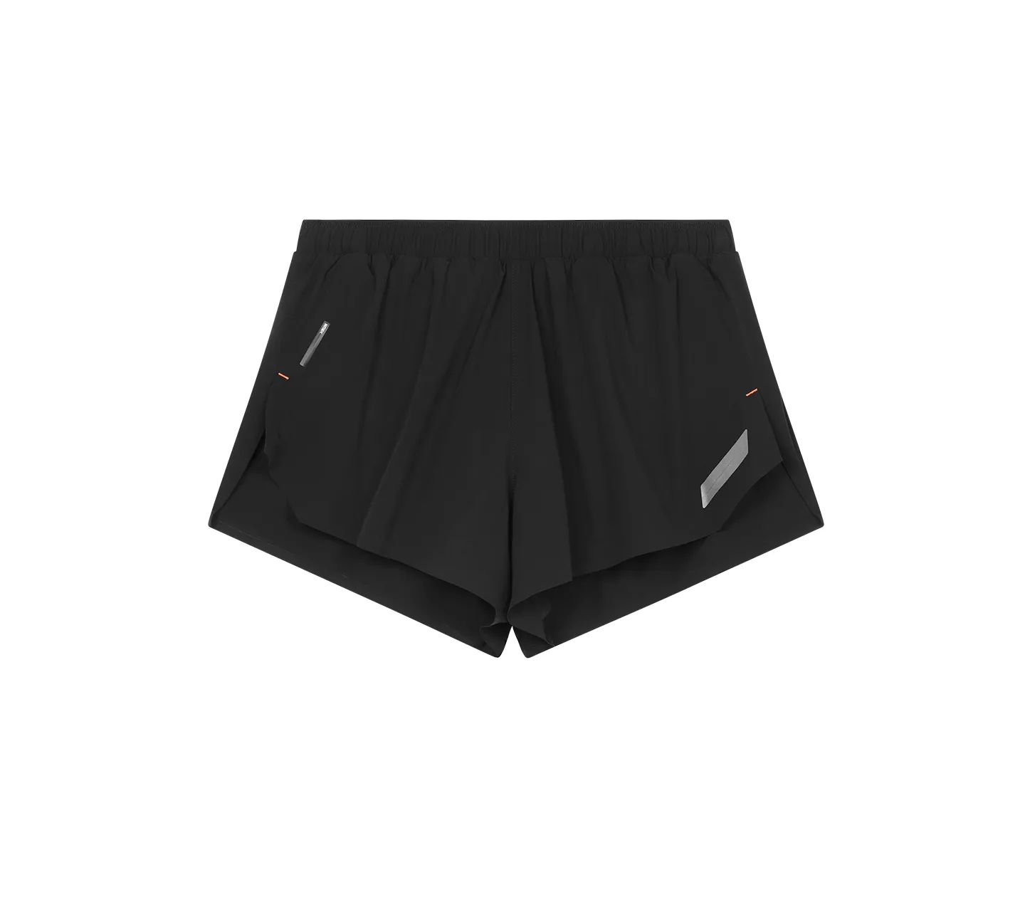 Men's Split Shorts | Black Geometric Pattern Quick Release Fastener
