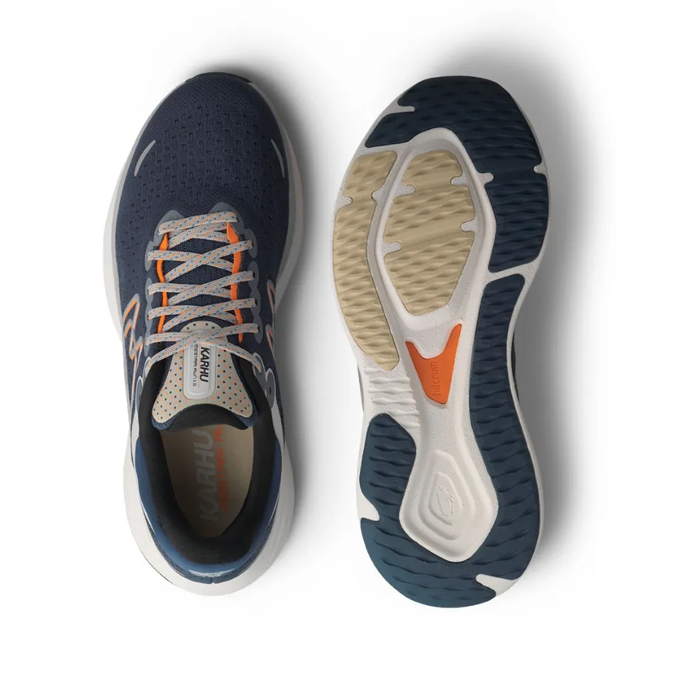 Dynamic Impact Zones Karhu Men's Mestari Run 1.5 Running Shoes in Titan/Shocking Orange AW25