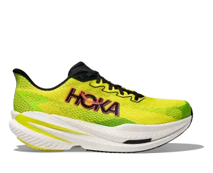 running on a clay track shoes Men's Mach X 3 (NNHK - Neon Hoka Citrus/Neon Lime)