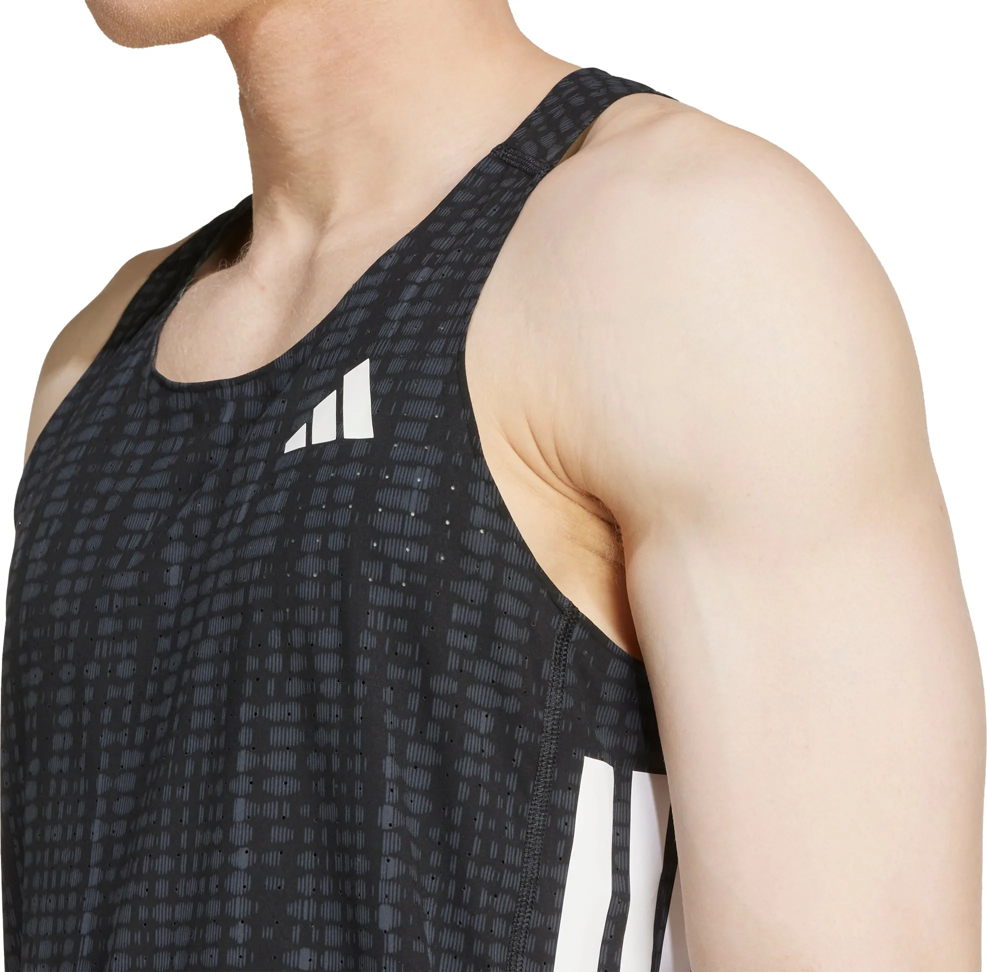 WaterResistant Shell adidas Adizero Mens Running Vest - Black