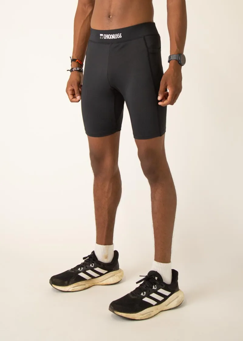 Men's Black 8" Half Tights All-Terrain Flex