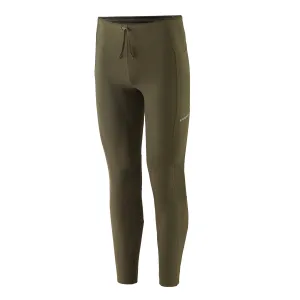Travel Enthusiast Moisture Wicking Sleek Shape Patagonia Men's Endless Run Tight Pine Needle Green