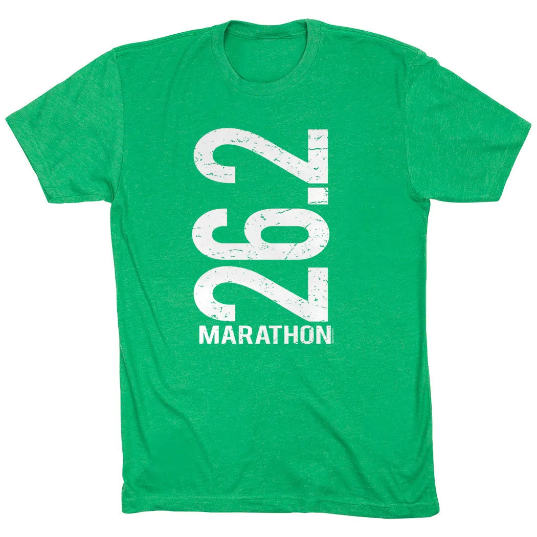 Running Short Sleeve T-Shirt - 26.2 Marathon Vertical Holiday Comfort Style