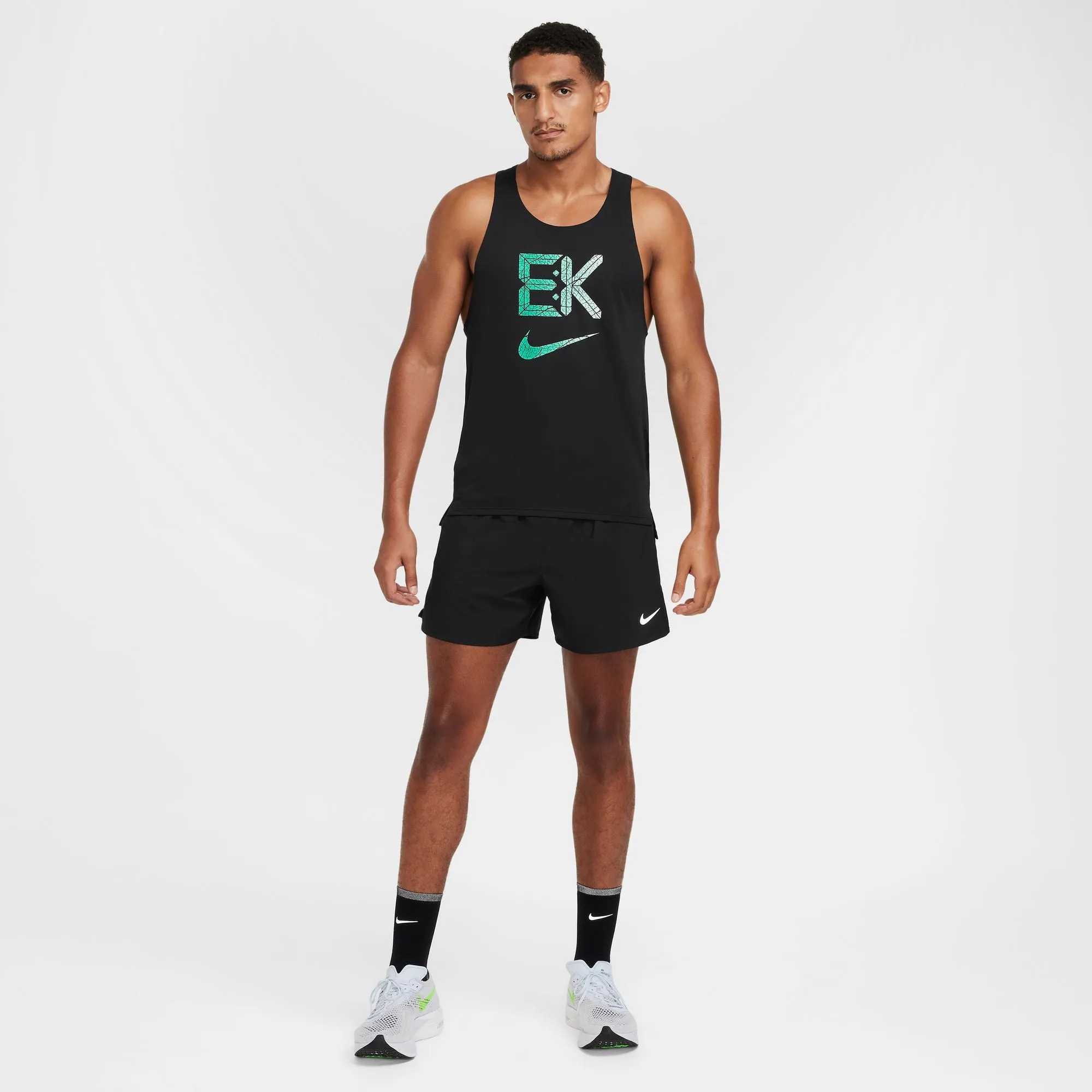 Nike Men's Dri-FIT Fast Kipchoge Running Vest Black / Stadium Green Sustainability - focused