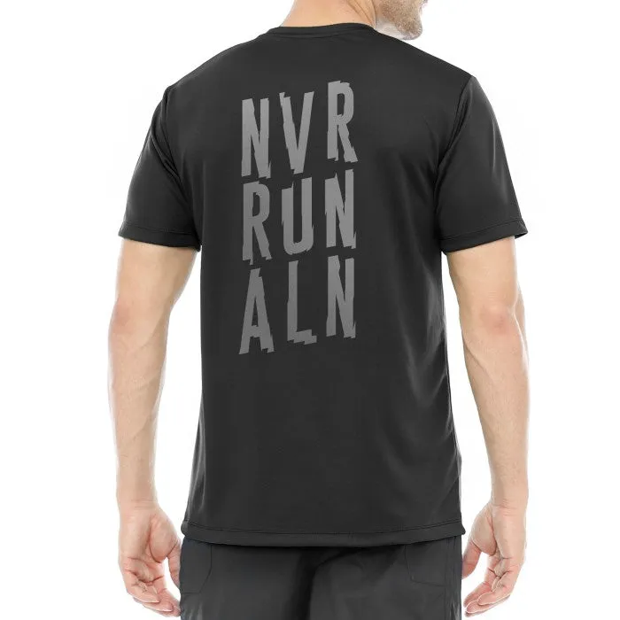 Hypoallergenic Fibers Easy Layering Volt and Fast Bolt Running Jersey Never Run Alone - Black