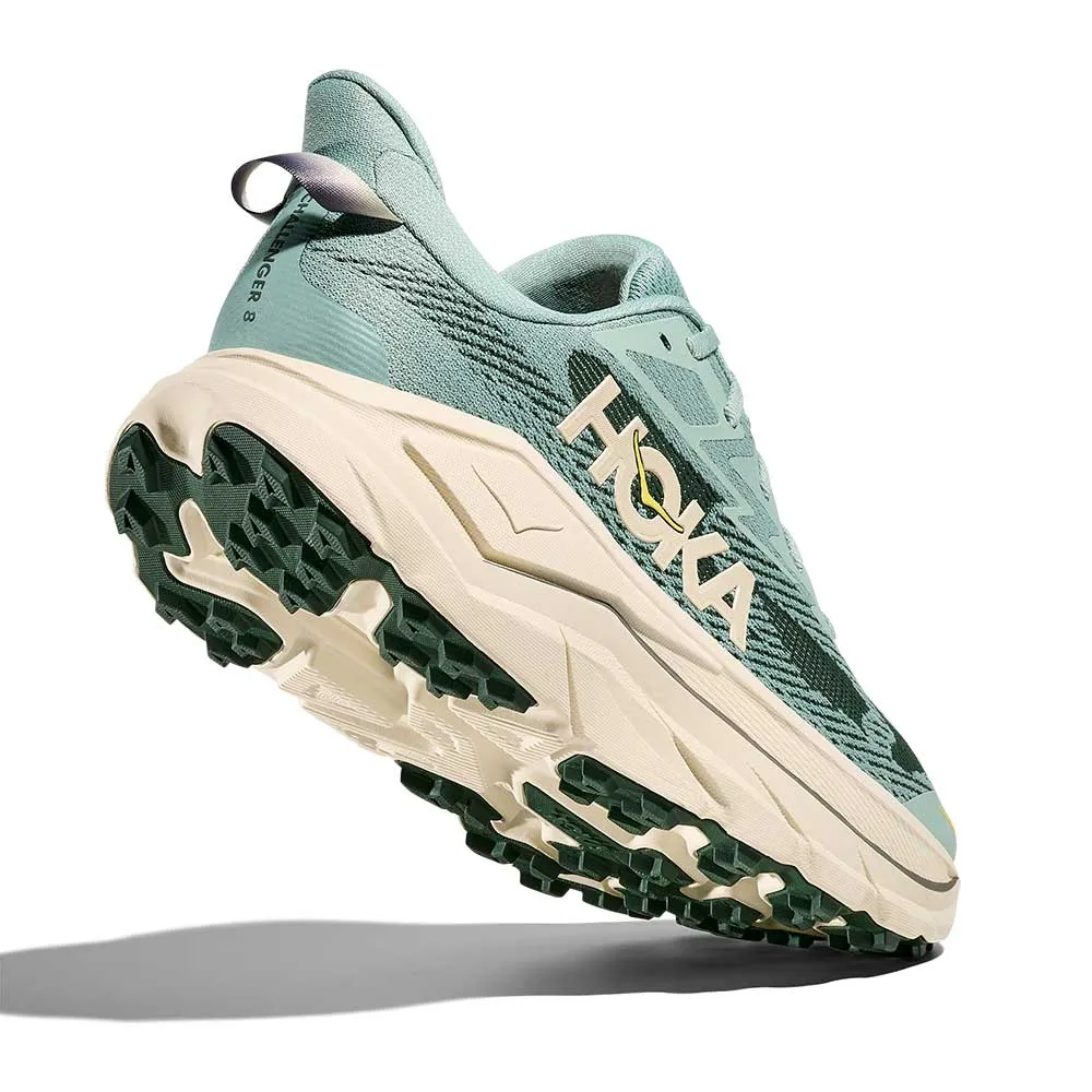 unisex trail shoes Men's Challenger 8 Trail Running Shoe - Jade/Truffle Salt - Wide (2E)