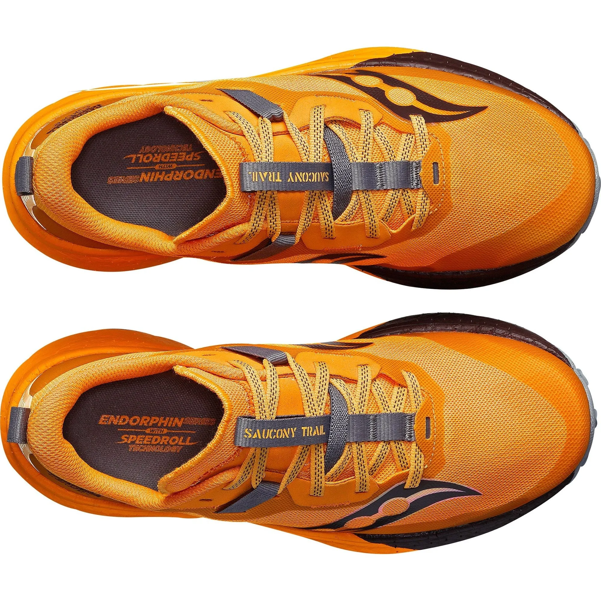Airflow channels Saucony Endorphin Edge Womens Trail Running Shoes - Orange