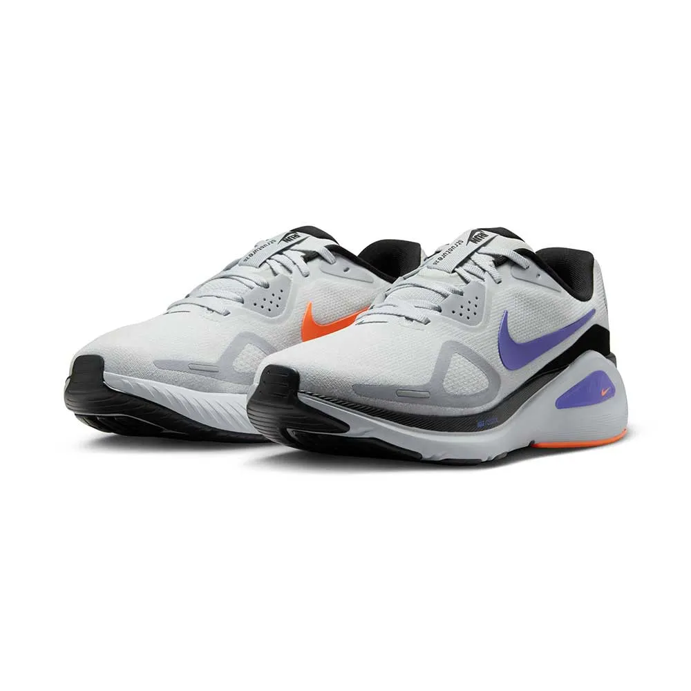 Men's Nike Structure 26 Running Shoe - Pure Platinum/Persian Violet/Wolf Grey - Regular (D) support technology Adaptable nature