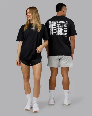 On Repeat FLXCotton Oversized Tee - Black-White Breathable Wear Fit