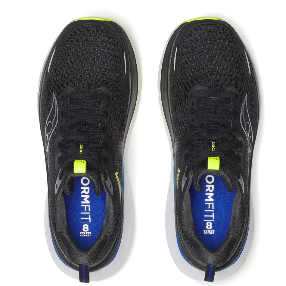 Foot Landing narrow - toe - box running shoes Saucony Men's Guide 18 Running Shoes in Black/Lapis - Online Exclusive