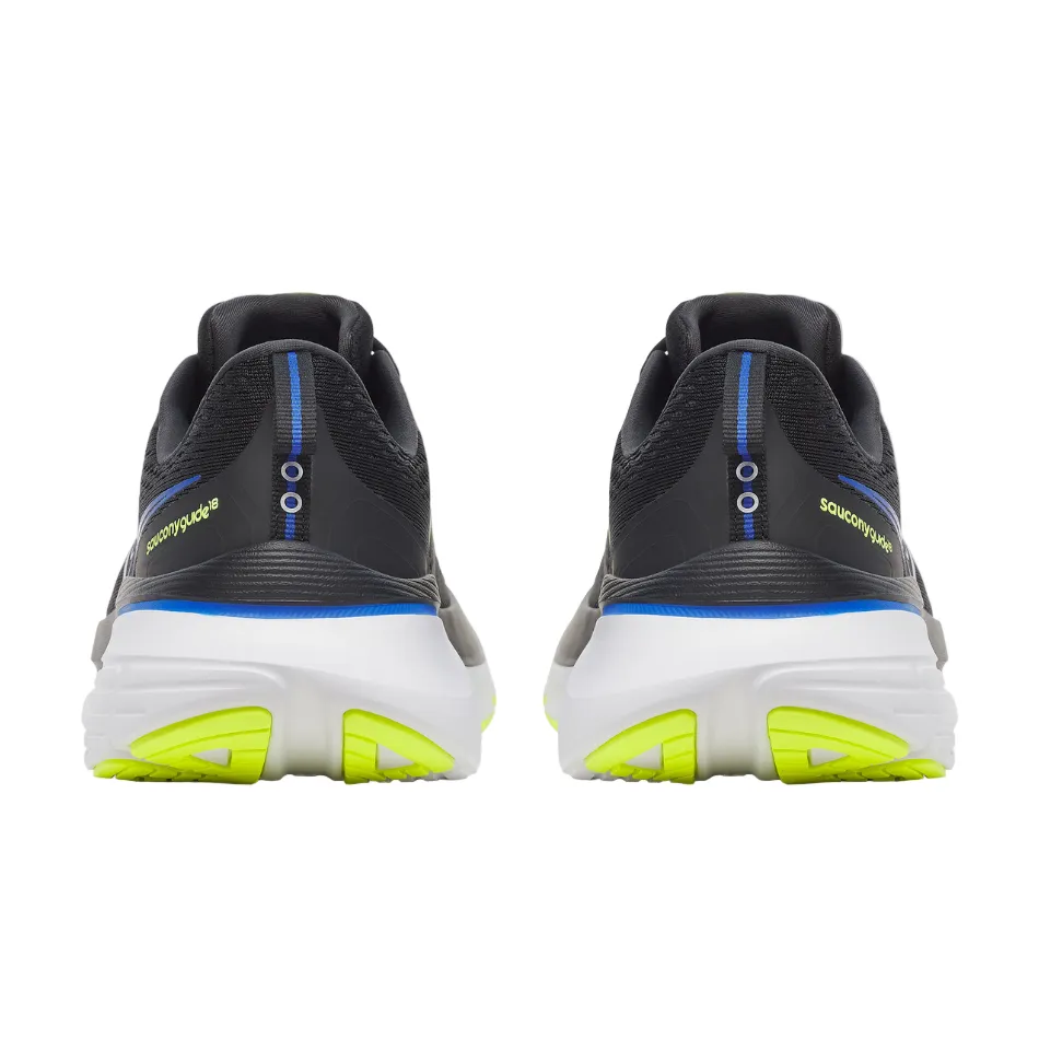 Saucony Men's Guide 18 Running Shoes in Black/Lapis - Online Exclusive Dynamic Fit Collar
