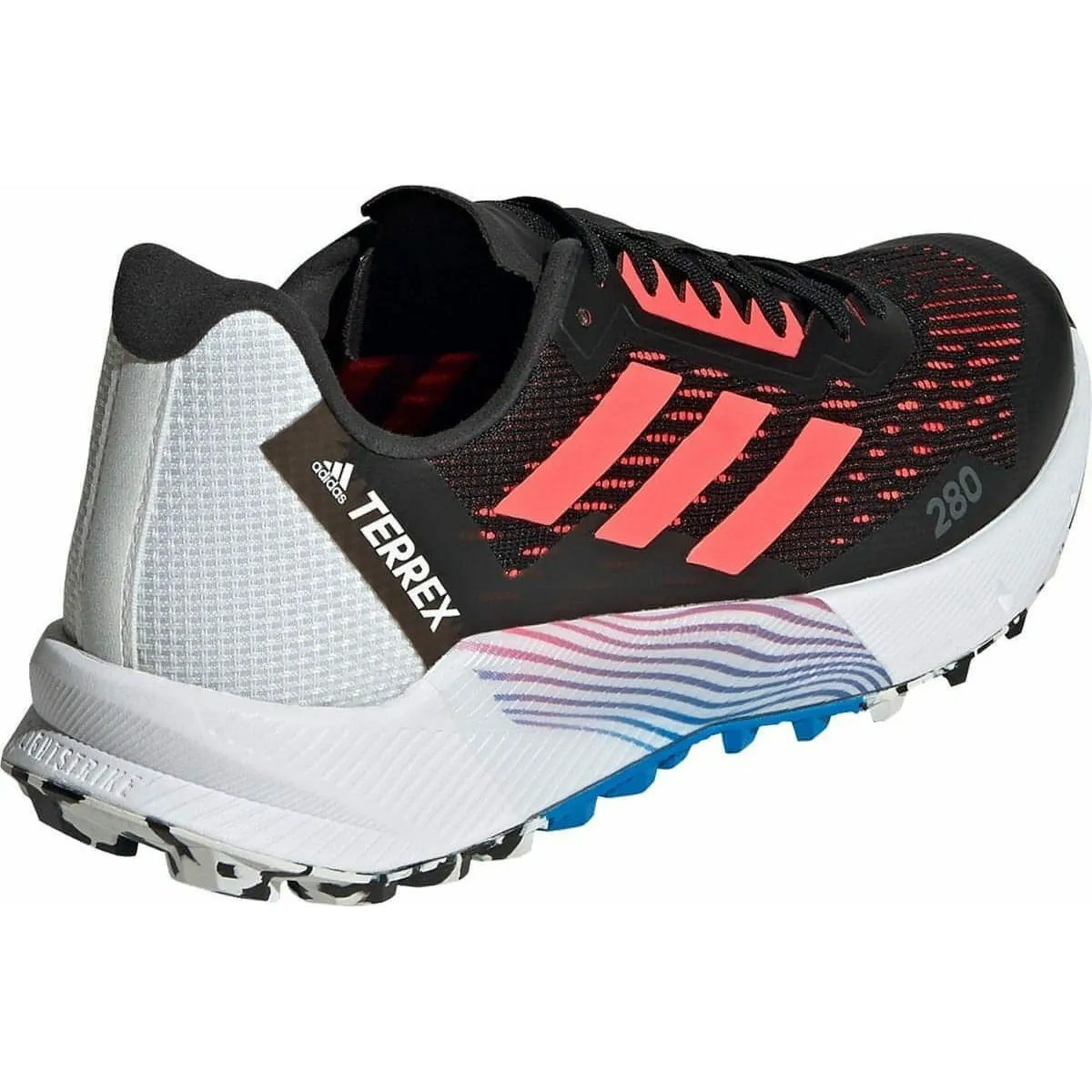 adidas Terrex Agravic Flow 2 Womens Trail Running Shoes - Black padded collar trail shoes Breathable mesh upper