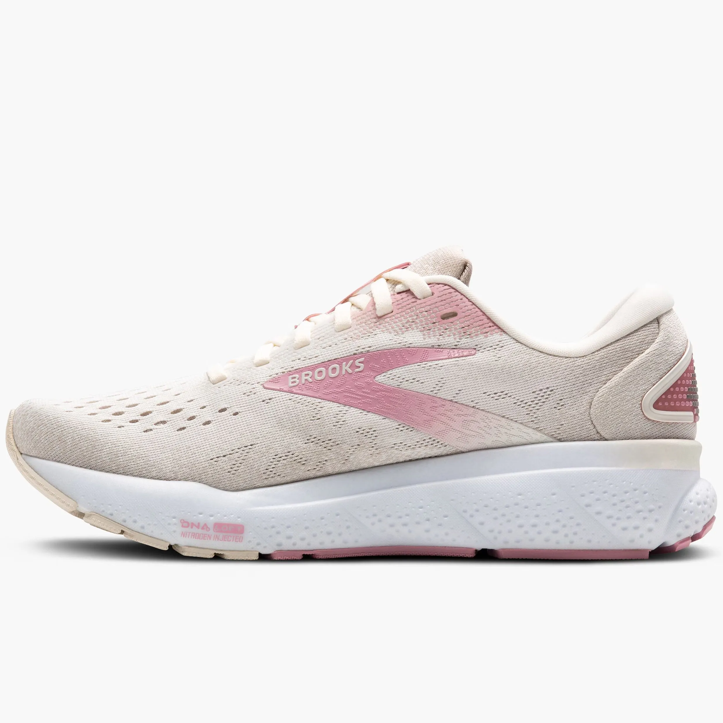 plyometric shoes Thermo Bonded Seams Brooks Women's Ghost 16 Running Shoes Coconut / Zephyr / White