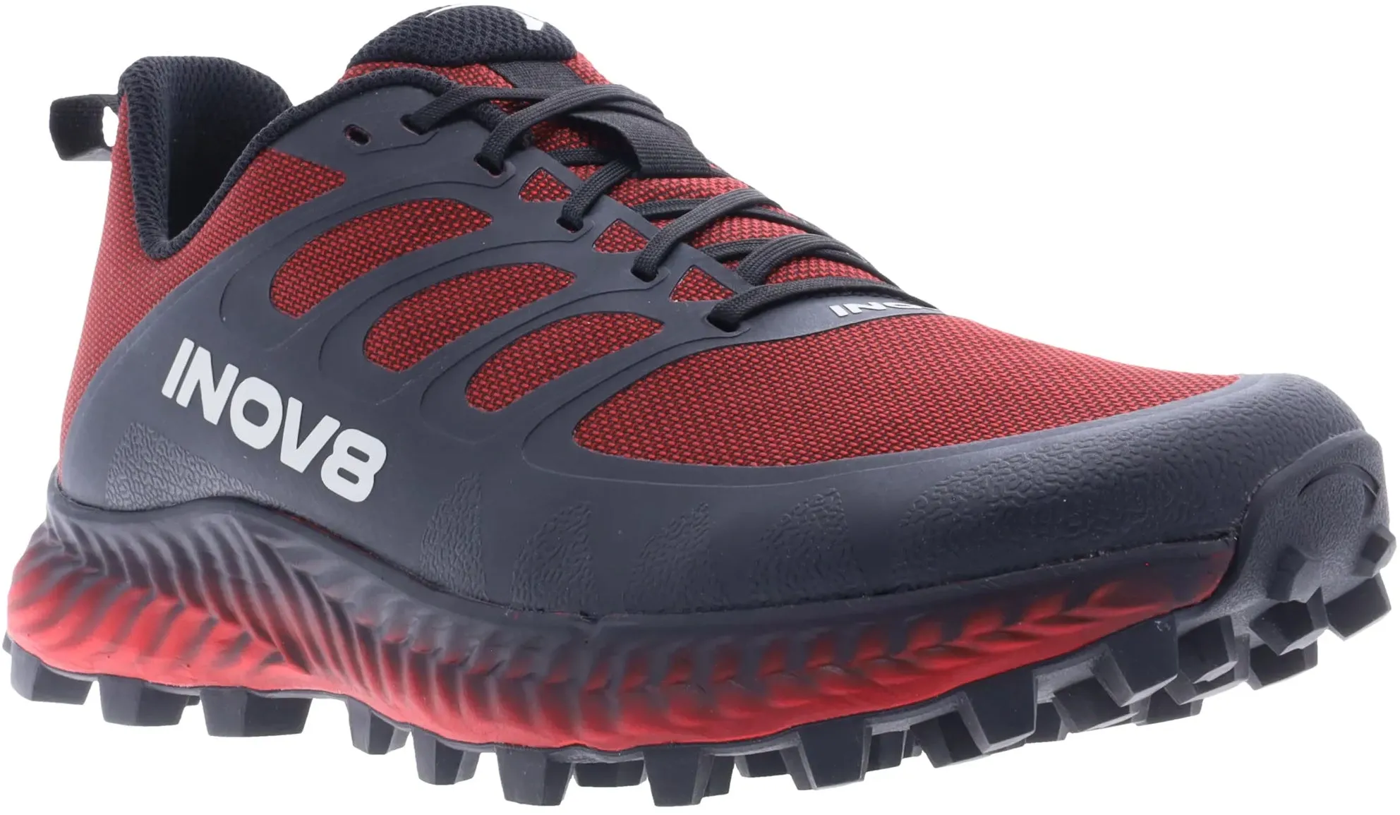 Zero Drop Design Inov8 MudTalon WIDE FIT Mens Trail Running Shoes - Red