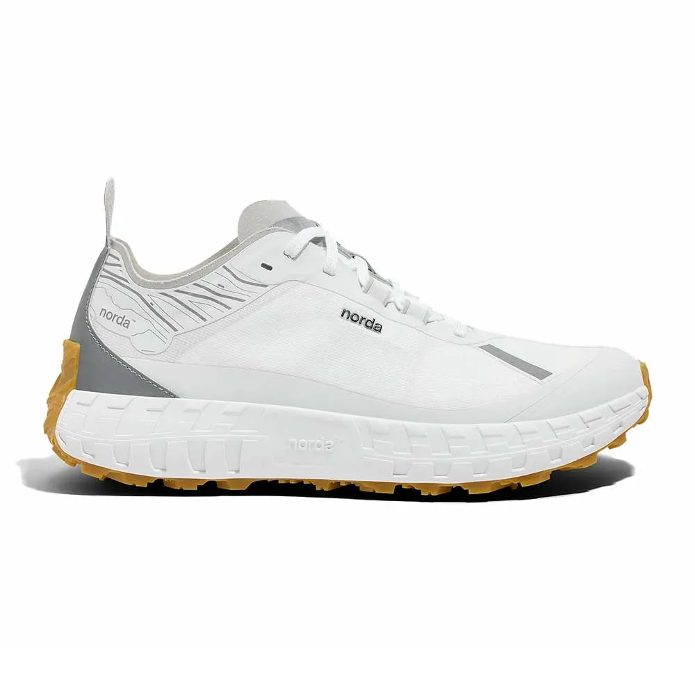 Men's 001A Running Shoe - White Gum - Regular (D) Rock Guard Plate Adaptive Lacing