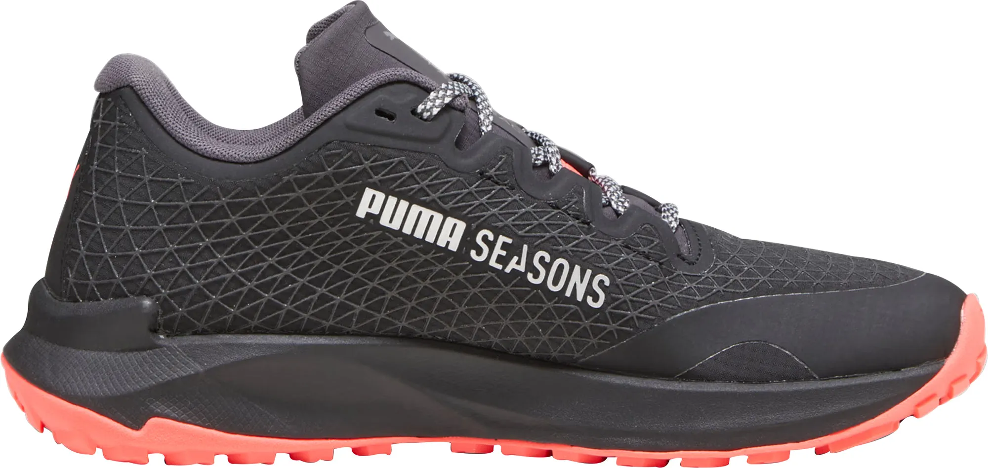 Dynamic Lockdown Strap Trail Grip Shoes Puma Fast-Trac Nitro GORE-TEX Womens Trail Running Shoes - Black